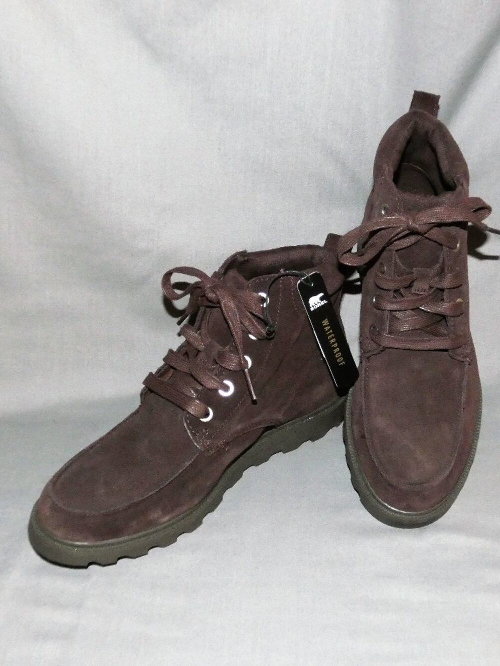 NEW Sorel Brown Suede Waterproof Lace Up Boots Youth size 5